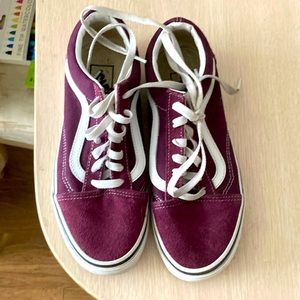 Van shoes burgundy